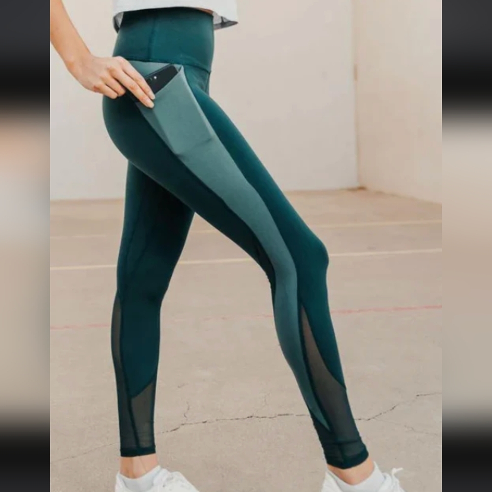 Senita Ponderosa Barre Mesh Leggings - M